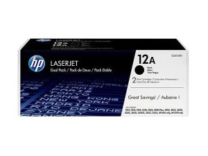 HP 12A 2-pack Black Original LaserJet Toner Cartridges (Q2612AD)